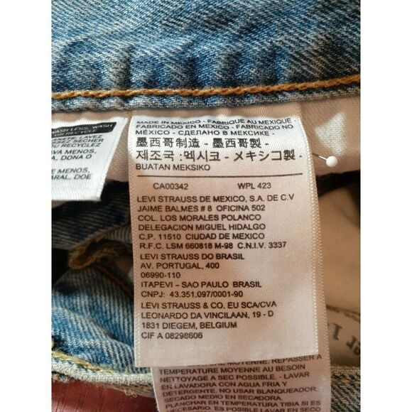 Levi's 510 Jeans Light Wash Distressed Frayed Hem Jeans Size W 32 L 30 - Picture 10 of 11